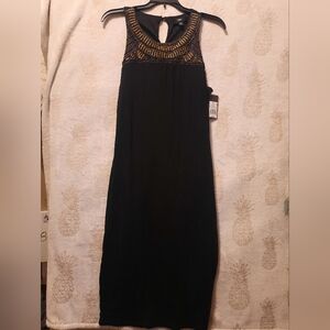 Mossimo Supply Co. Black Dress with Gold Accents